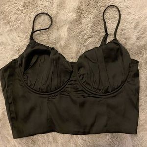 Silky bustier top